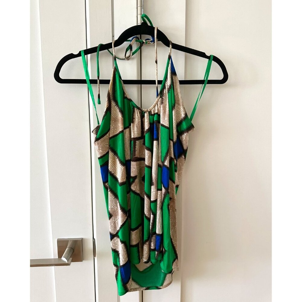 Vintage Diane von Furstenberg (DVF) Novesa Print Halter Top